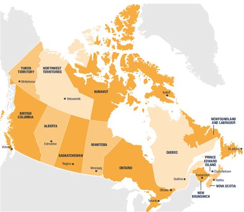 14 Capital Cities of Canada With Map .